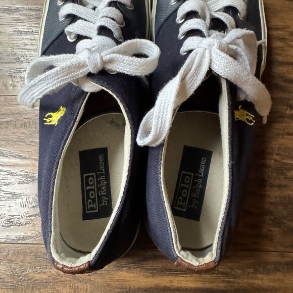 Polo Ralph Lauren Cantor Low Canvas Shoe Men's Size 11.5D Blue - Picture 9 of 13